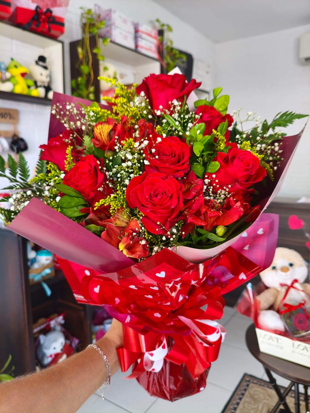 Buque 8 rosas vermelhas